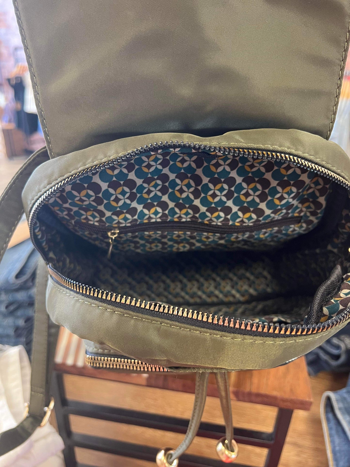 Green Backpack Purse