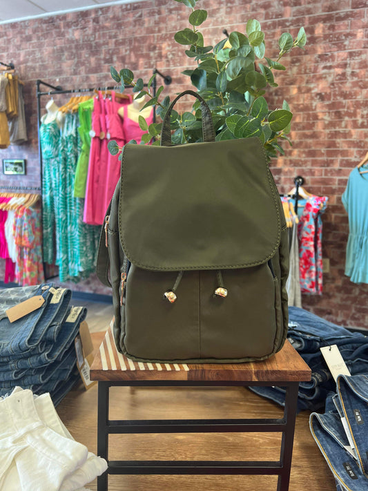 Green Backpack Purse