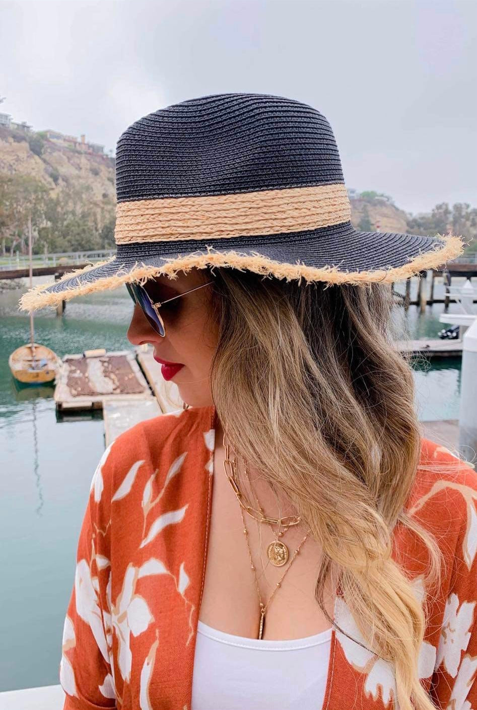 Straw Fedora Hat