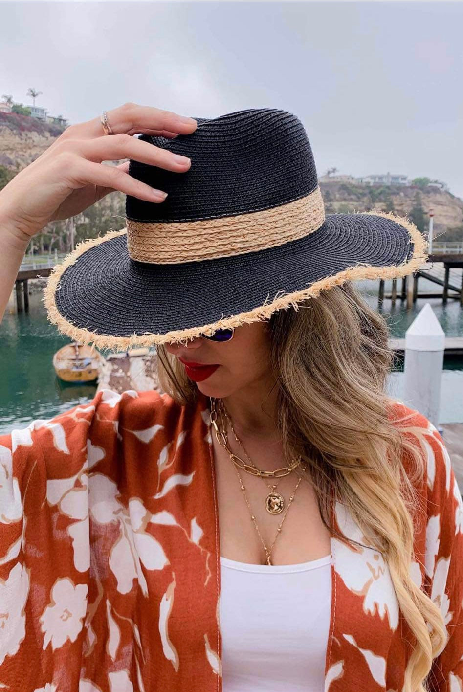 Straw Fedora Hat