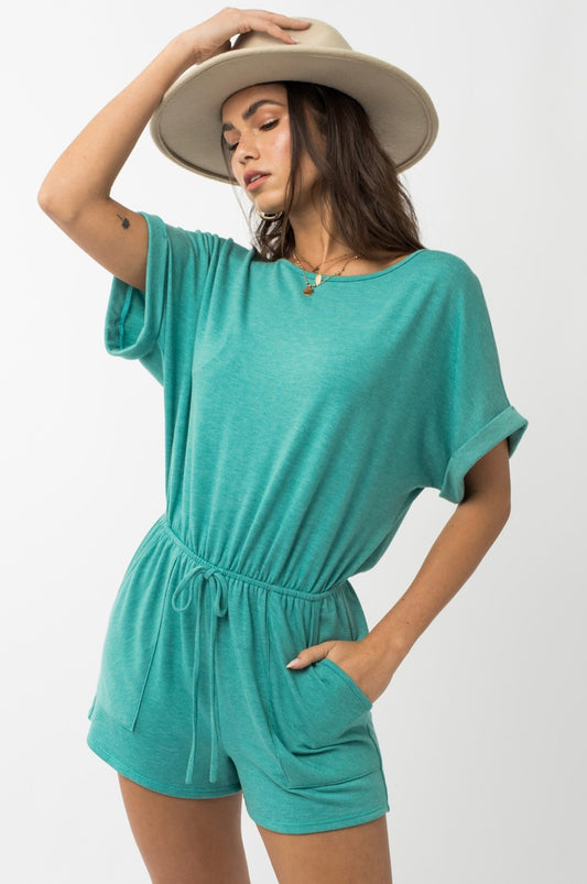 Elastic Waist Romper