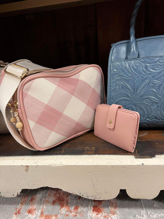 Martha Stewart Pink Check Purse