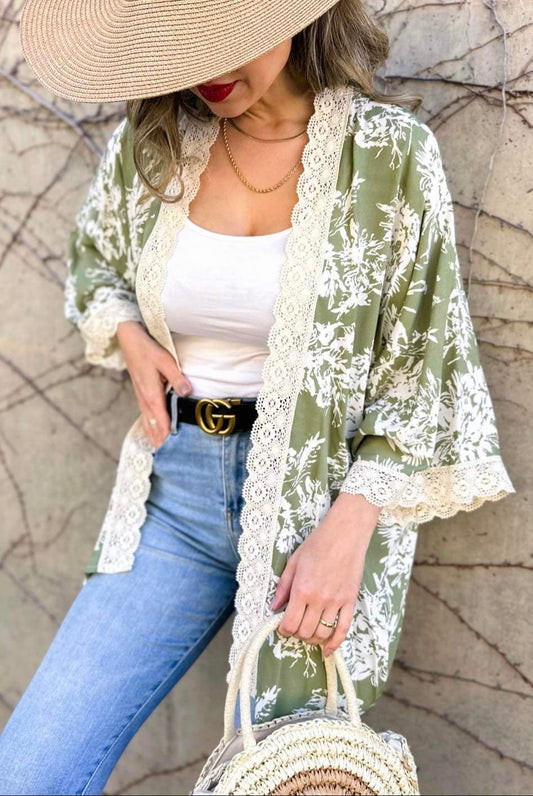 Lace Kimono Cardigan