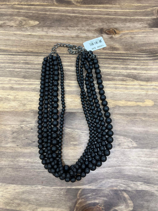 Black layered necklace